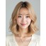 골든 블론드 턱밑 블런트 단발+시스루뱅