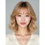 골든 블론드 쇄골 컬 단발+뱅