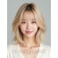 골든 블론드 쇄골 레이어드 단발+커튼뱅