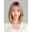 골든 블론드 쇄골 스트레이트 단발+사이드뱅