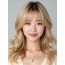 골든 블론드 쇄골 웨이브+풀뱅