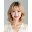 골든 블론드 턱밑 인버티드 단발+뱅