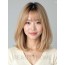 골든 블론드 쇄골 스트레이트 단발+뱅
