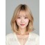 골든 블론드 턱밑 레이어드 단발+사이드뱅