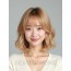 골든 블론드 어깨 블런트 단발+풀뱅
