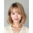 골든 블론드 턱밑 스택 단발+사이드뱅