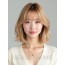 골든 블론드 쇄골 스택 단발+풀뱅