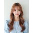 로즈 브라운 긴 생머리+사이드