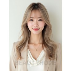 긴 생머리+사이드뱅