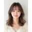 그레ige 브라운 미디엄 레이어+시스루뱅