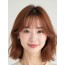 베이지 브라운 턱밑 그라데이션 단발+사이드뱅