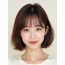 마호가니 어깨 스트레이트 단발+뱅