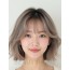 토프 브라운 턱밑 블런트 단발+뱅