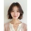 그레이 브라운 어깨 인버티드 단발+사이드뱅
