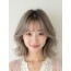 토프 브라운 어깨 웨이브 단발+풀뱅