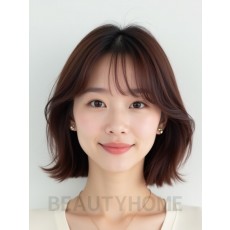 마호가니 턱밑 그라데이션 단발