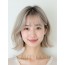 애쉬 블론드 귀밑 비대칭 단발+풀뱅