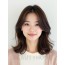 초콜릿 브라운 쇄골 웨이브+사이드