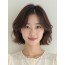애쉬 브라운 귀밑 그라데이션 단발+시스루뱅