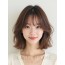 그레ige 브라운 귀밑 스트레이트 단발+뱅