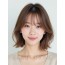 밀크티 브라운 어깨 스택 단발+사이드뱅