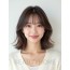 애쉬 브라운 쇄골 그라데이션 단발+뱅