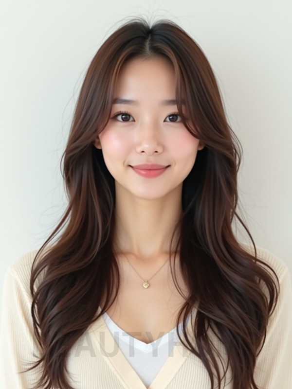 애쉬 브라운 긴 웨이브+사이드