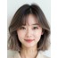 애쉬 브라운 쇄골 레이어드 단발+사이드뱅