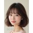 턱선 인버티드 단발+풀뱅