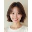 베이지 브라운 어깨 블런트 단발