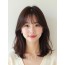 초콜릿 브라운 어깨 생머리+사이드뱅