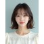 애쉬 브라운 어깨 그라데이션 단발+풀뱅