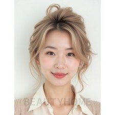애쉬 블론드 볼륨 반묶음 헤어 (로커빌리 핀업걸 스타일)