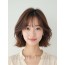 밀크티 브라운 귀밑 텍스처 단발+사이드뱅