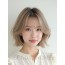 애쉬 베이지 쇄골 인버티드 단발+풀뱅