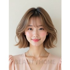 귀밑 컬 단발+풀뱅