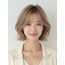 애쉬 베이지 귀밑 인버티드 단발+커튼뱅