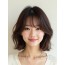 초콜릿 브라운 귀밑 인버티드 단발+시스루뱅