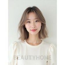 토프 브라운 쇄골 그라데이션 단발
