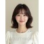 초콜릿 브라운 어깨 웨이브+사이드뱅