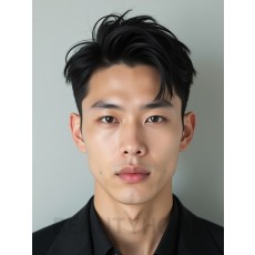 남성 블랙 투블럭
