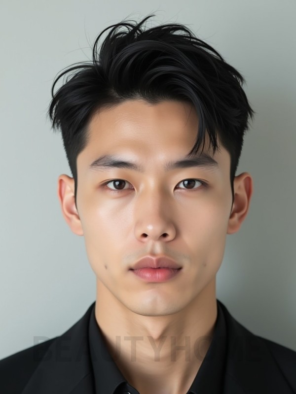 남성 블랙 투블럭