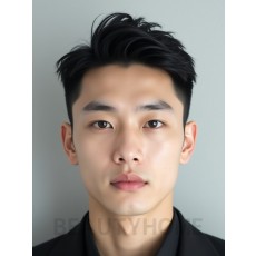 남성 블랙 투블럭