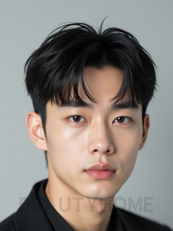 남성 블랙 투블럭