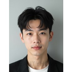 남성 블랙 투블럭