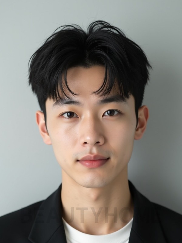남성 블랙 투블럭