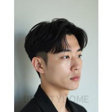 남성 블랙 투블럭