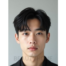 남성 블랙 투블럭