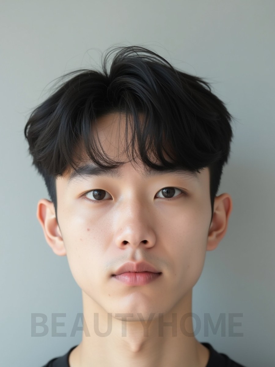 남성 블랙 투블럭