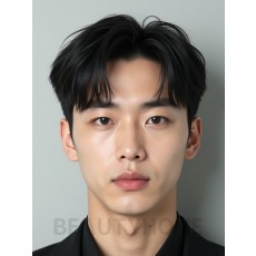 남성 블랙 투블럭